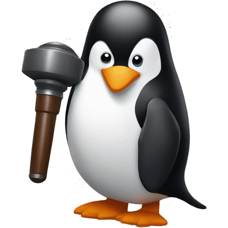 penguin with gavel emoji