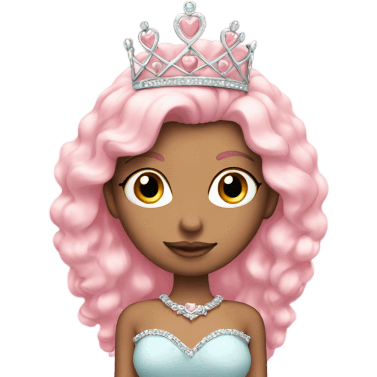 pastel pink heart with tiara emoji