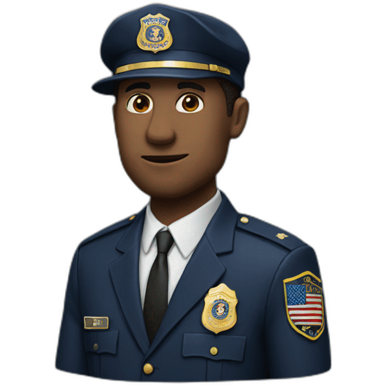 man in FBI uniform and FBI cap emoji