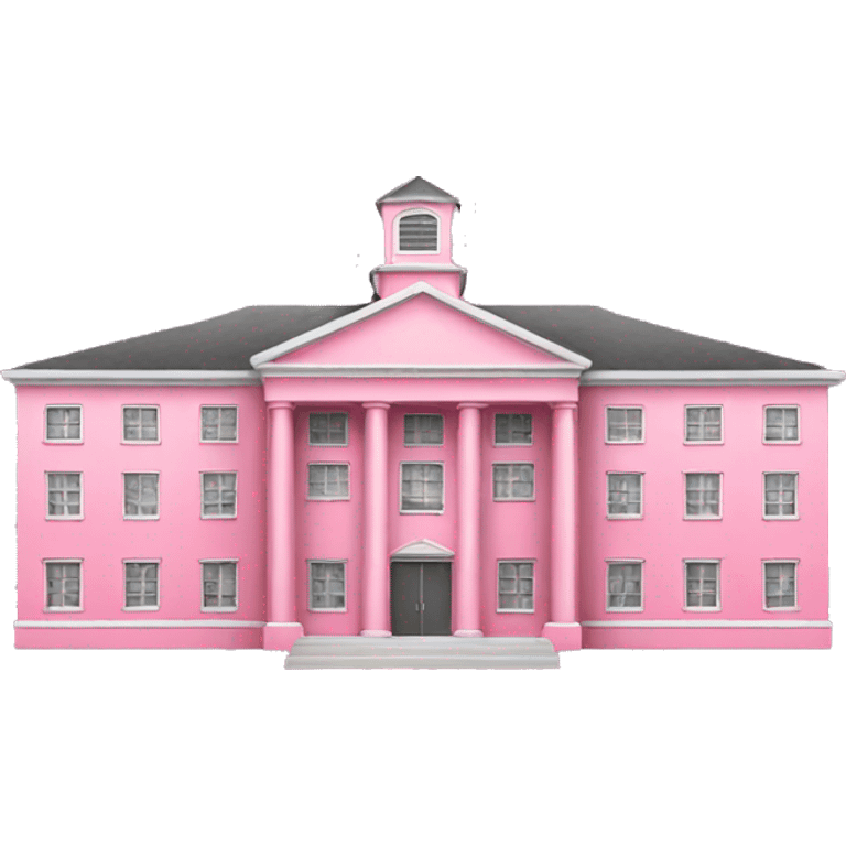 school with pink emoji