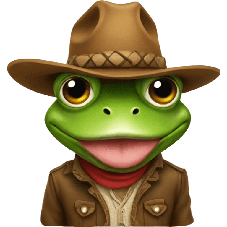 Frog cowboy  emoji