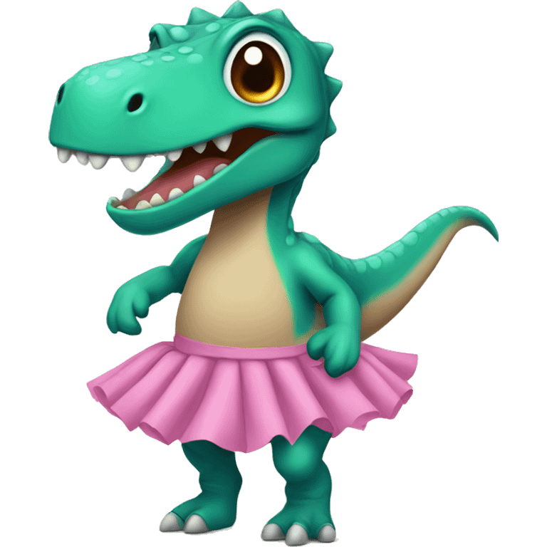 dinosaur wearing a tutu emoji