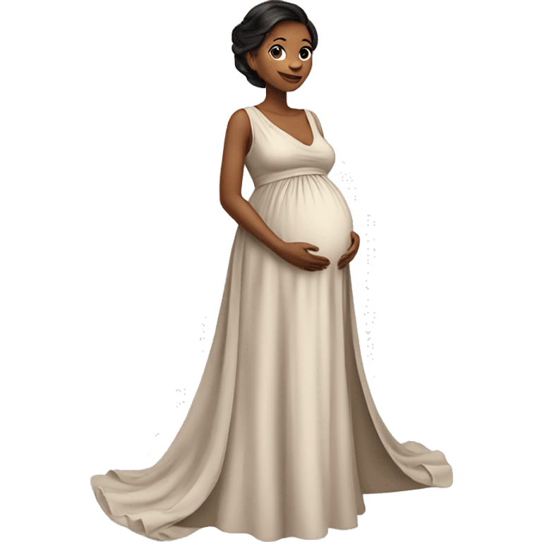 Elegant pregnancy dress emoji