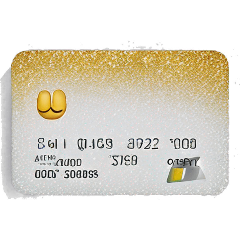 Credit card with white glitter powder sprinkled over it  emoji