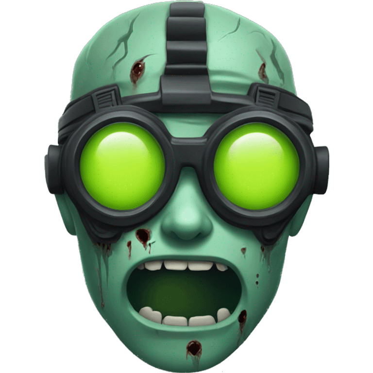 Zombie wearing night vision goggles emoji