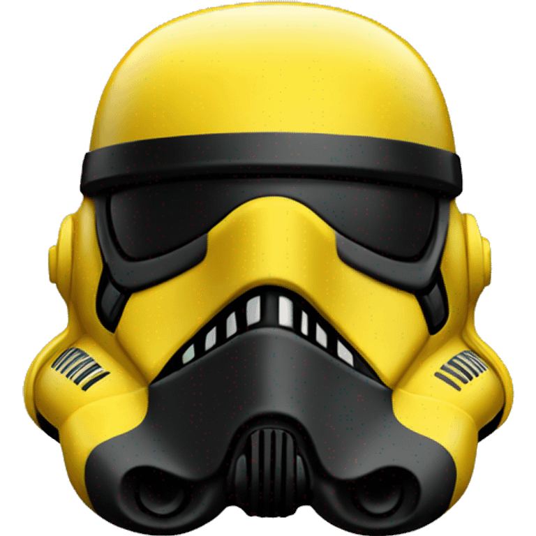 Black and yellow stormtrooper helmet  emoji