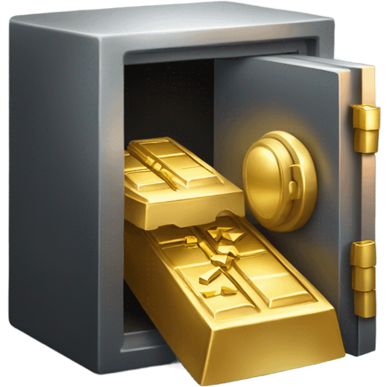 open safe with gold emoji