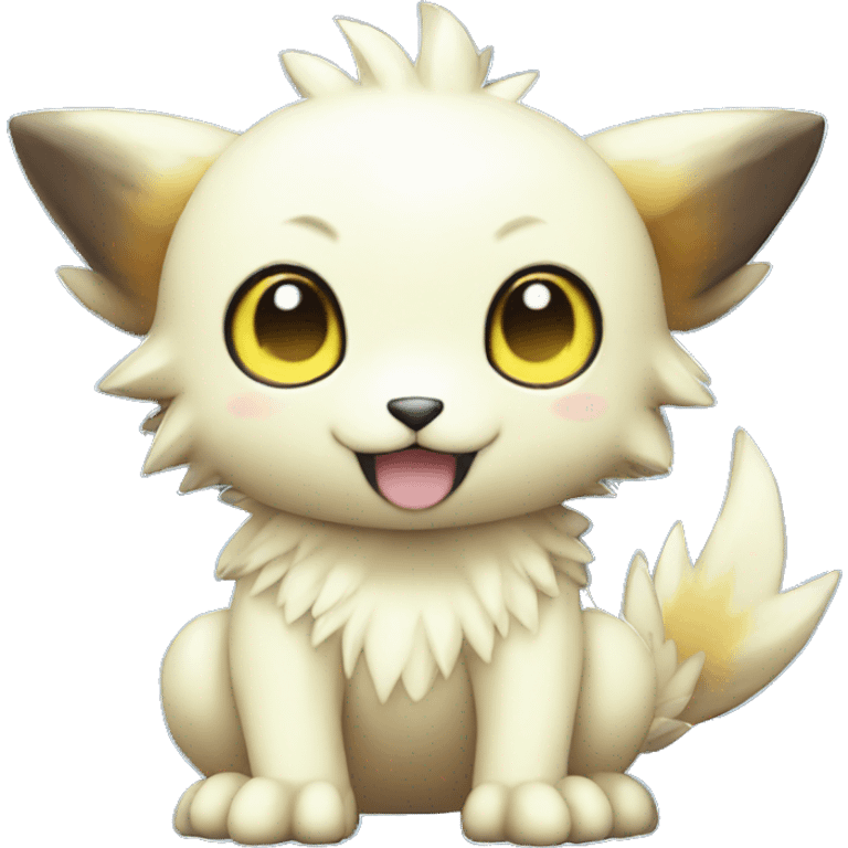 Kawaii cool Digimon-Fakemon-animal full body emoji