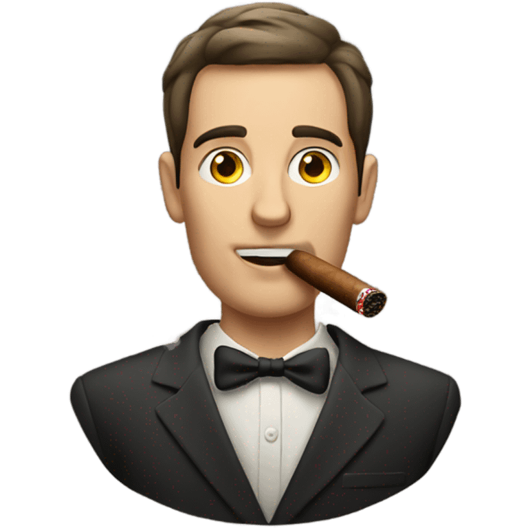 Tall guy smoking a cigar emoji