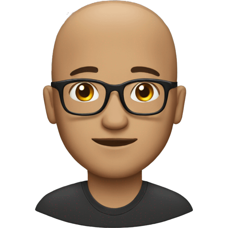 bald men whit glasses emoji