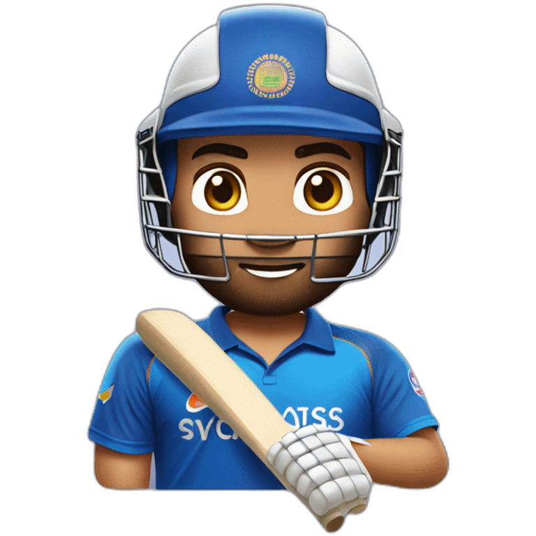 Rohit sharma IN CRICKET UINIFORM WITH BAT emoji