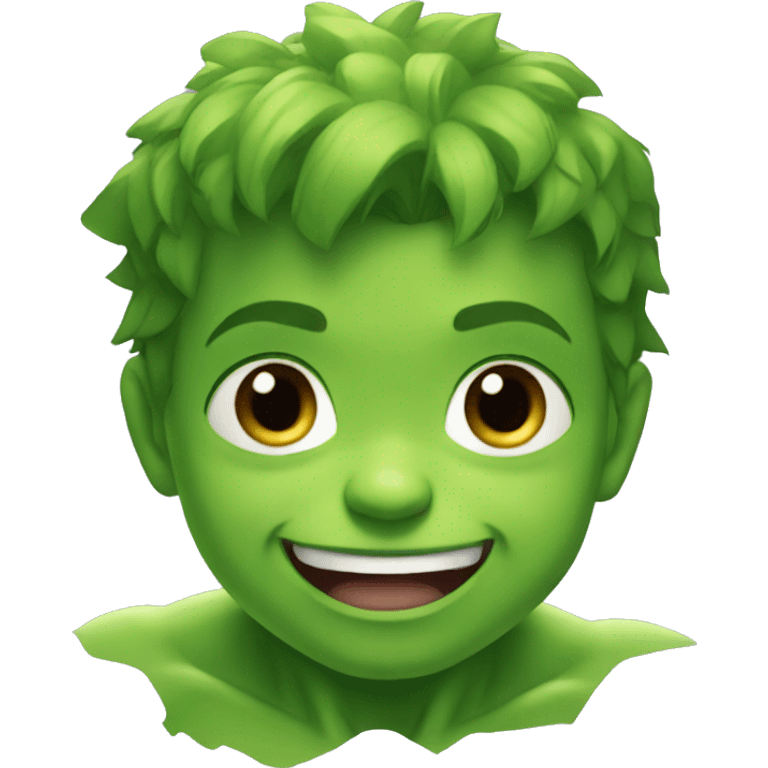 Smiling baby hulk emoji