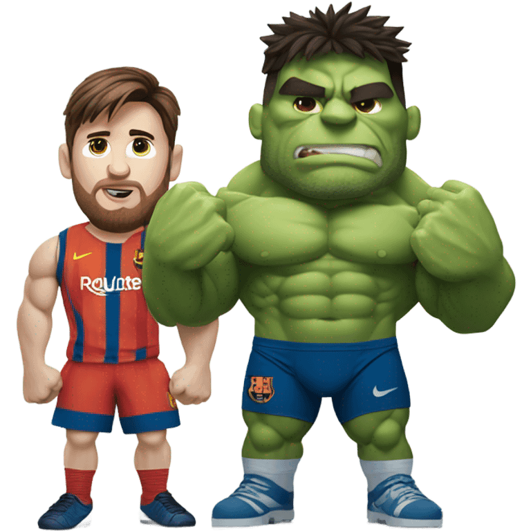 Messi holding fat hulk emoji