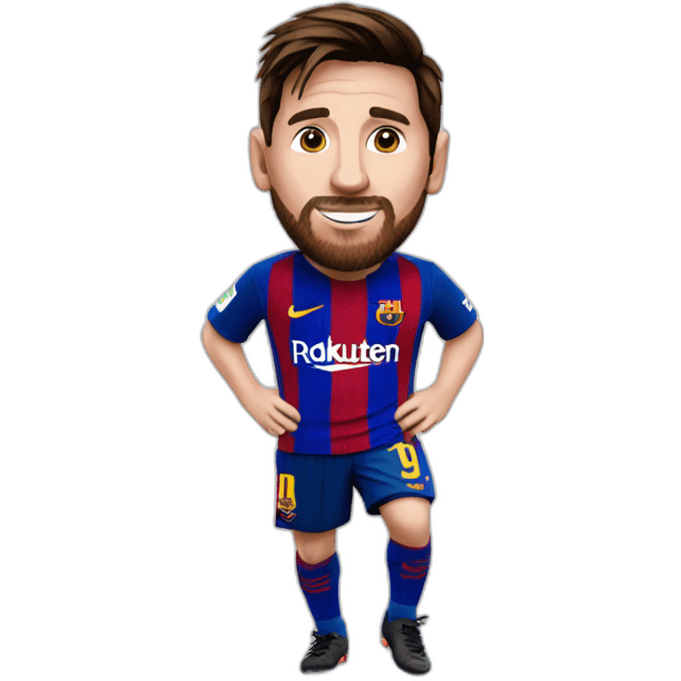 Messi sur un chat emoji