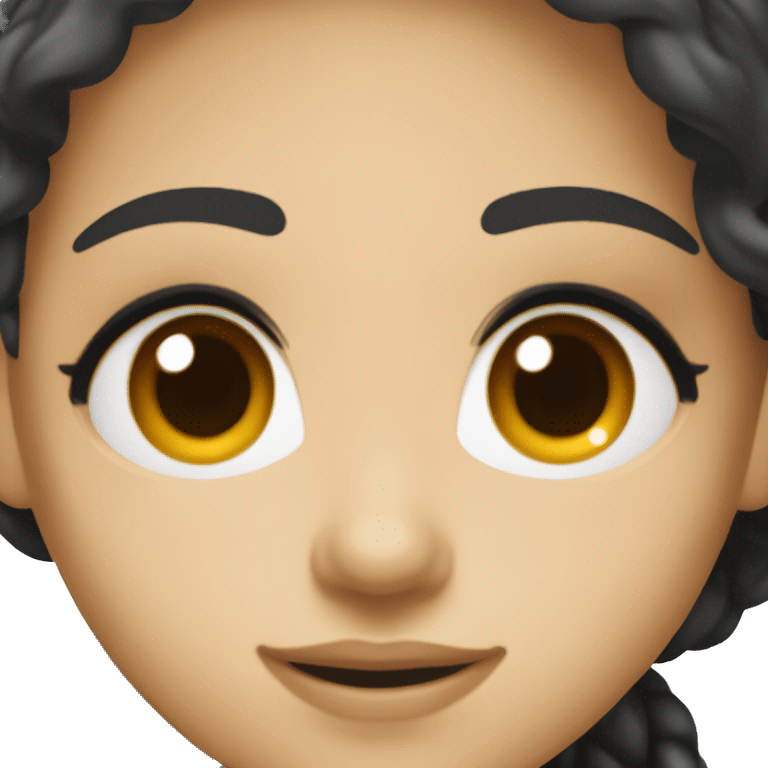 nutricionist student, woman, with black hair and brown eyes, white skin  emoji