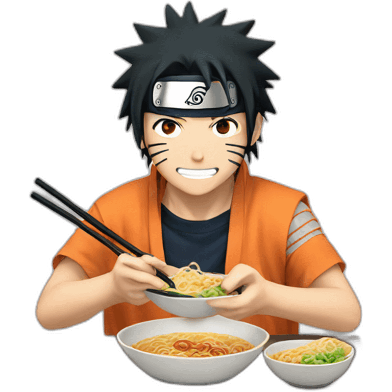 Naruto eat Ramen emoji