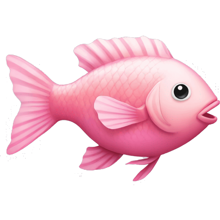 pink fish with white bow emoji