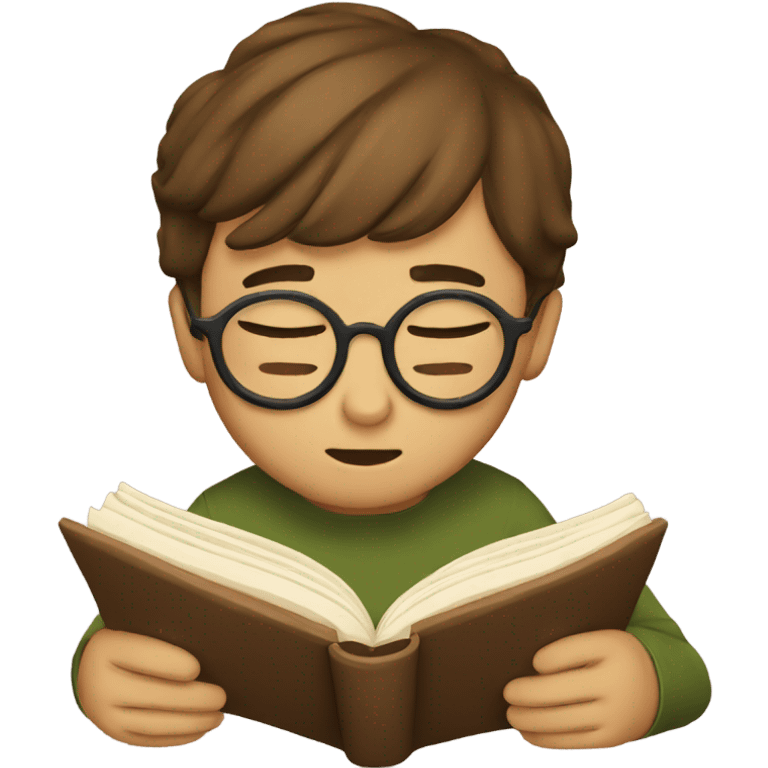 Cute reading emoji