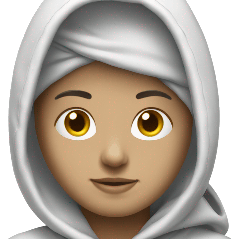 White Hoodie oversize emoji