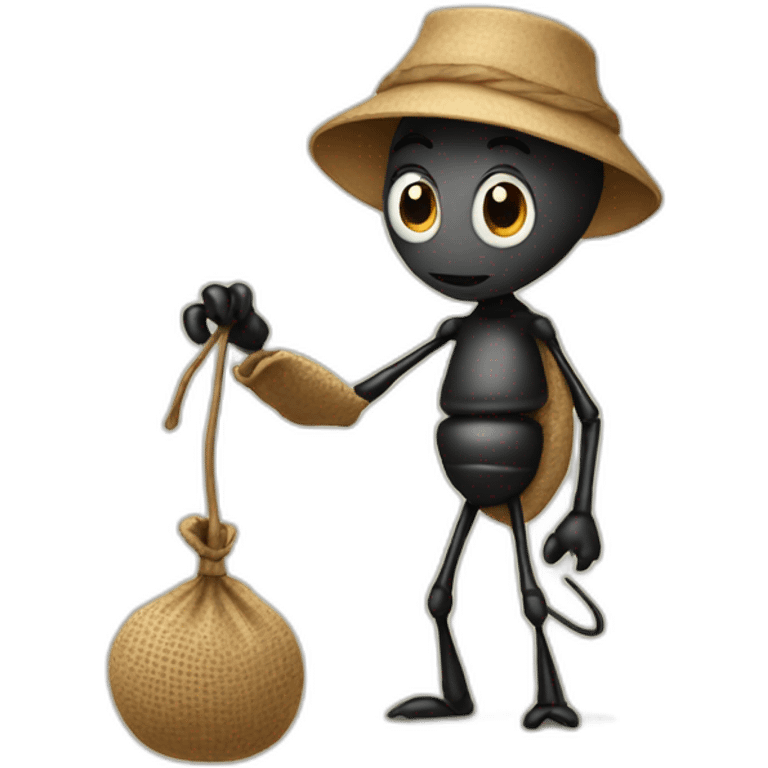 ant with bindle emoji