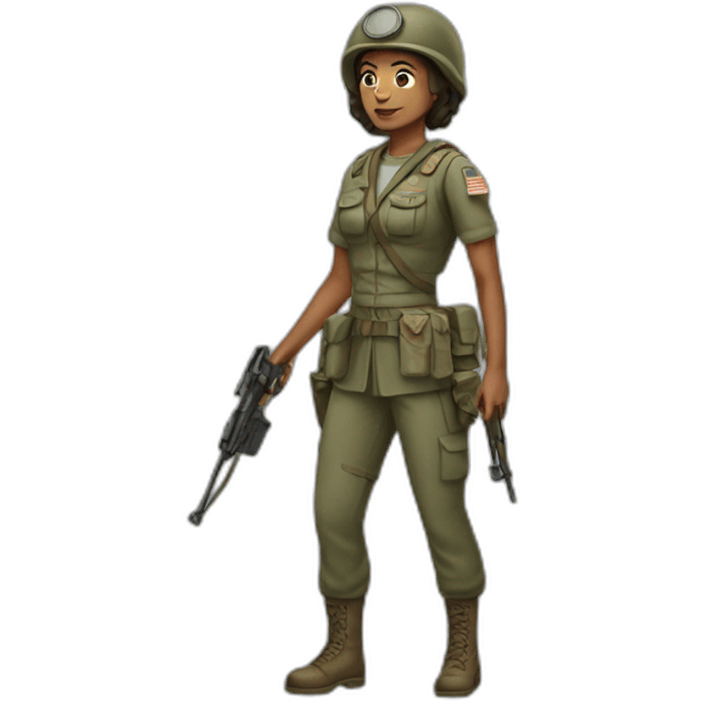 Woman going to war emoji