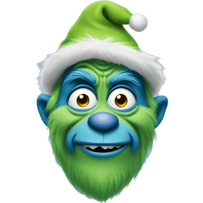 Blue grinch emoji