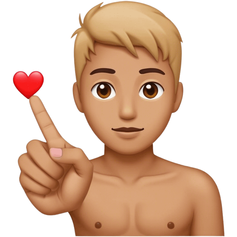 Emoji with heart and middlefinger up emoji