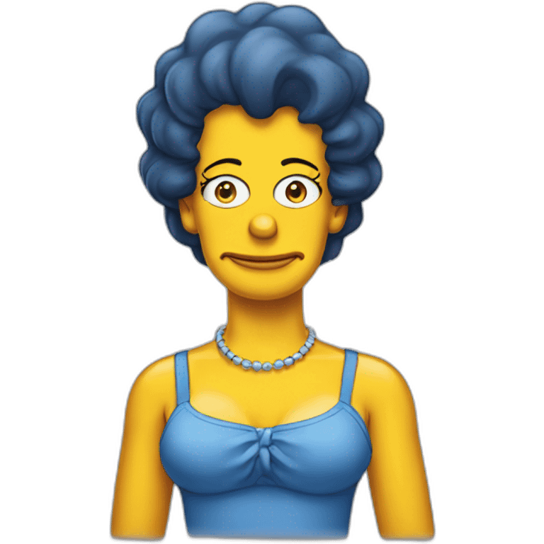 Simpson in a blue camisole emoji