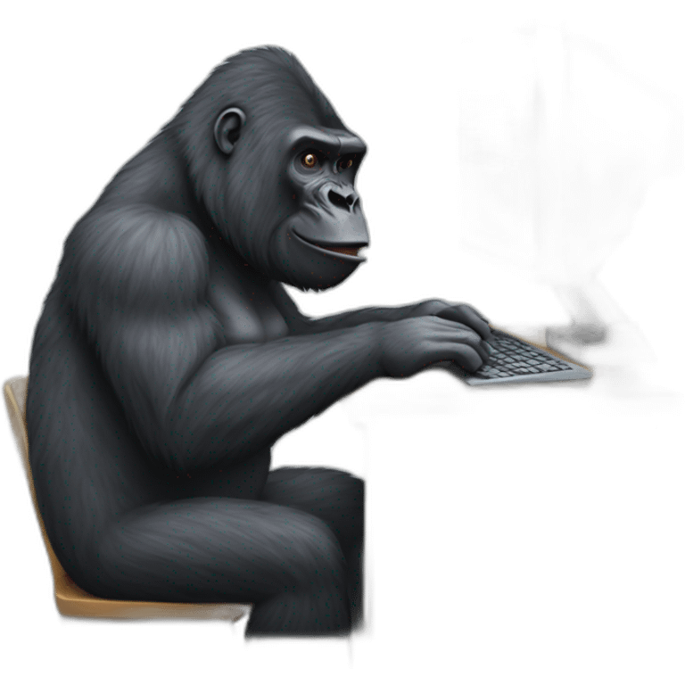 gorilla software engineer using a computer emoji