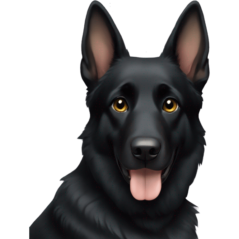 black german shepherd  emoji