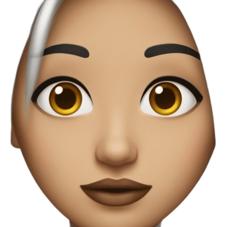 fille ultra maquillé emoji