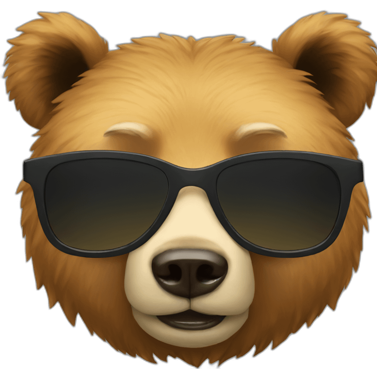 A bear with sunglasses emoji