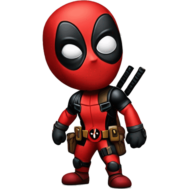 Cute deadpool character full body HD emoji