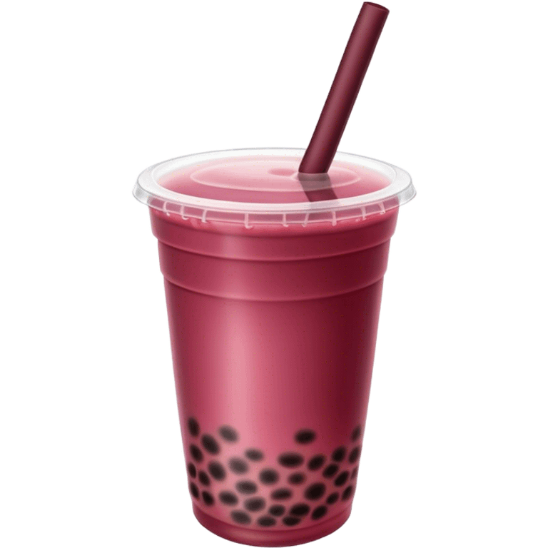 Bubble tea burgundy color emoji