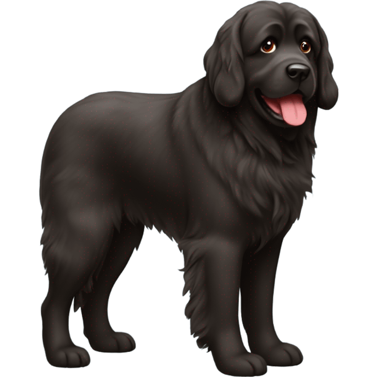 Newfoundland dog with a red color  emoji