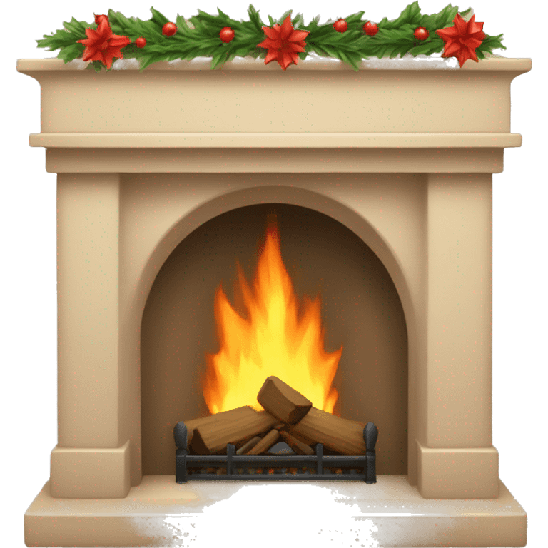 christmas beige FirePlace emoji