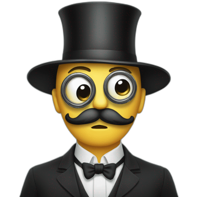 suspicious monocle emoji