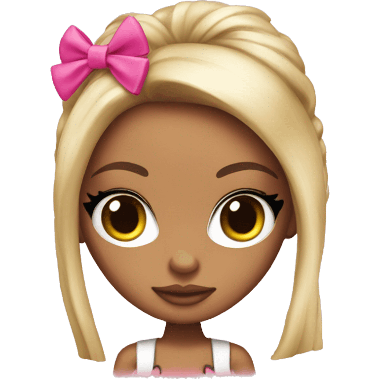 bratz doll with pink bows emoji