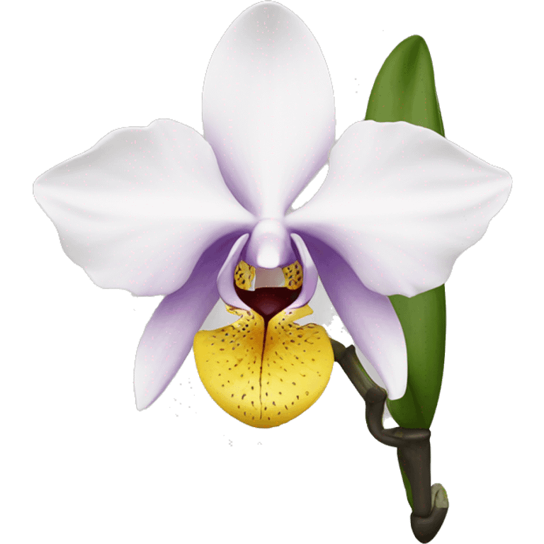 orchid, black emoji