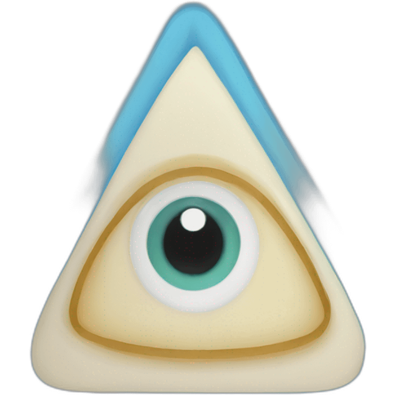 Triangle eye sign emoji