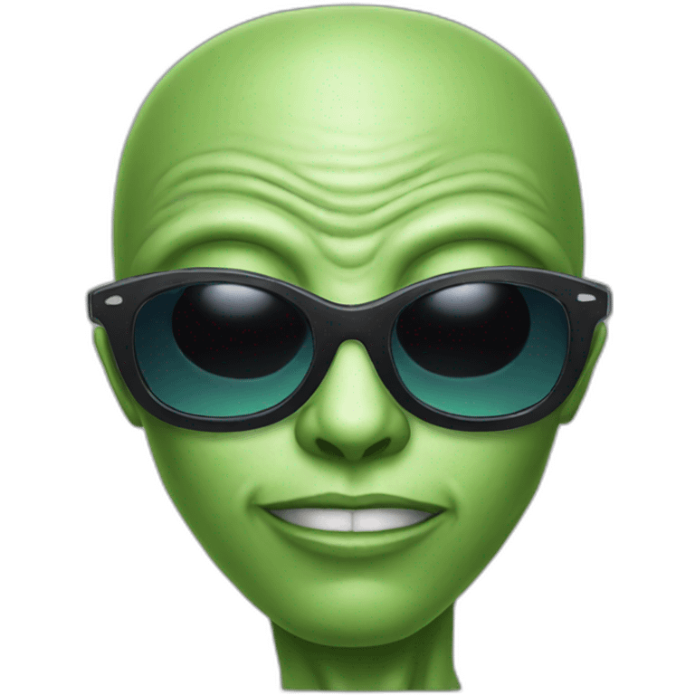 alien wearing sunglasses  emoji