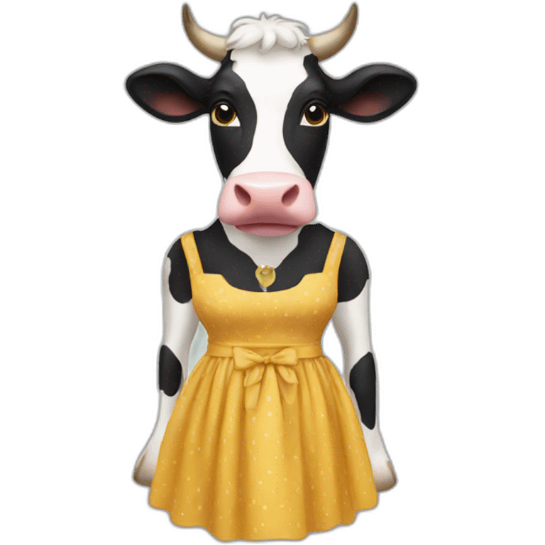 Cow in a dress emoji