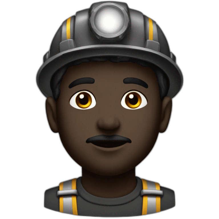 Miner Young North of France dust-black face emoji