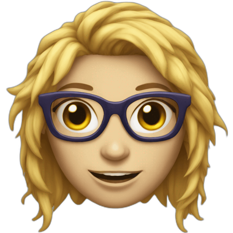 a female monster with glasses emoji