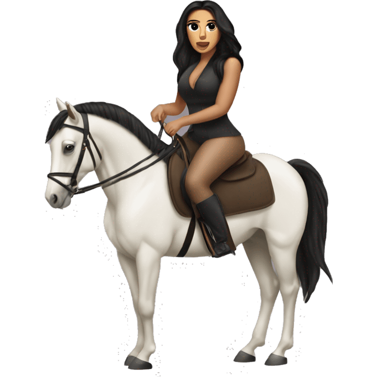 Kim k on a horse  emoji