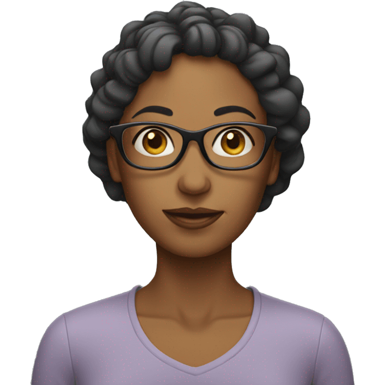 woman with thin glasses  emoji