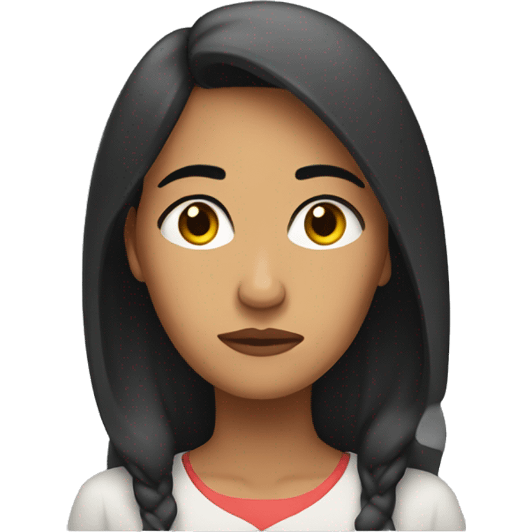 hispanic woman looking disappointed emoji