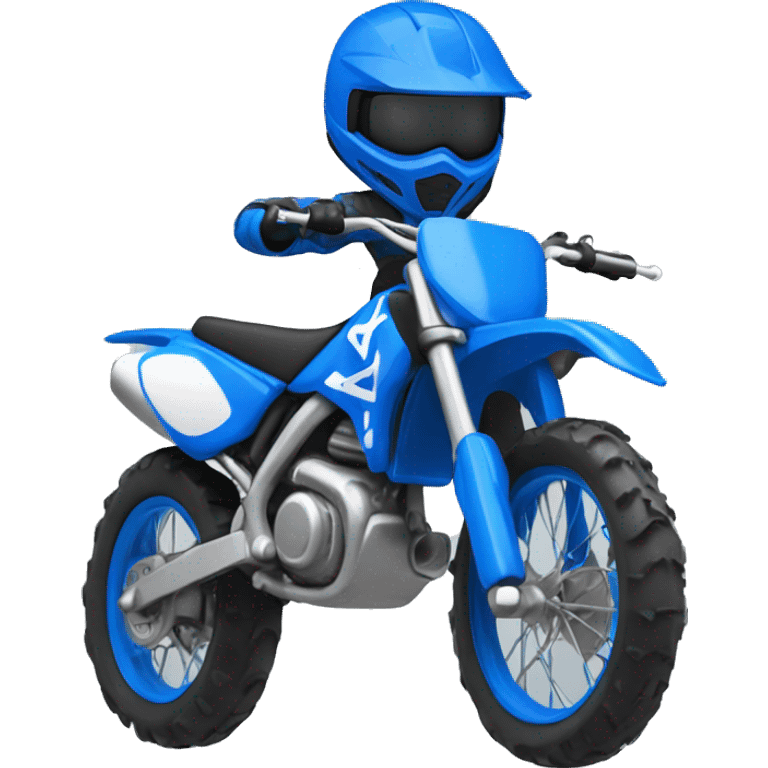 Blue dirtbike emoji