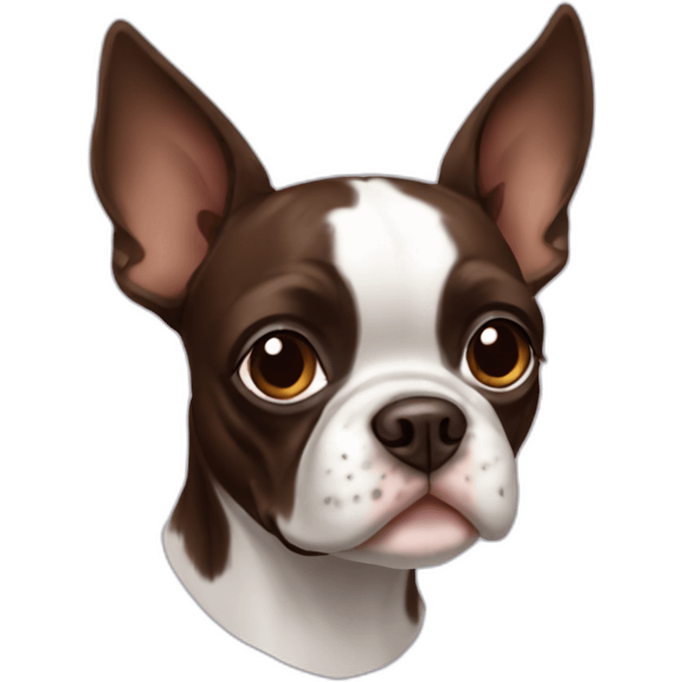 Brown Boston terrier emoji