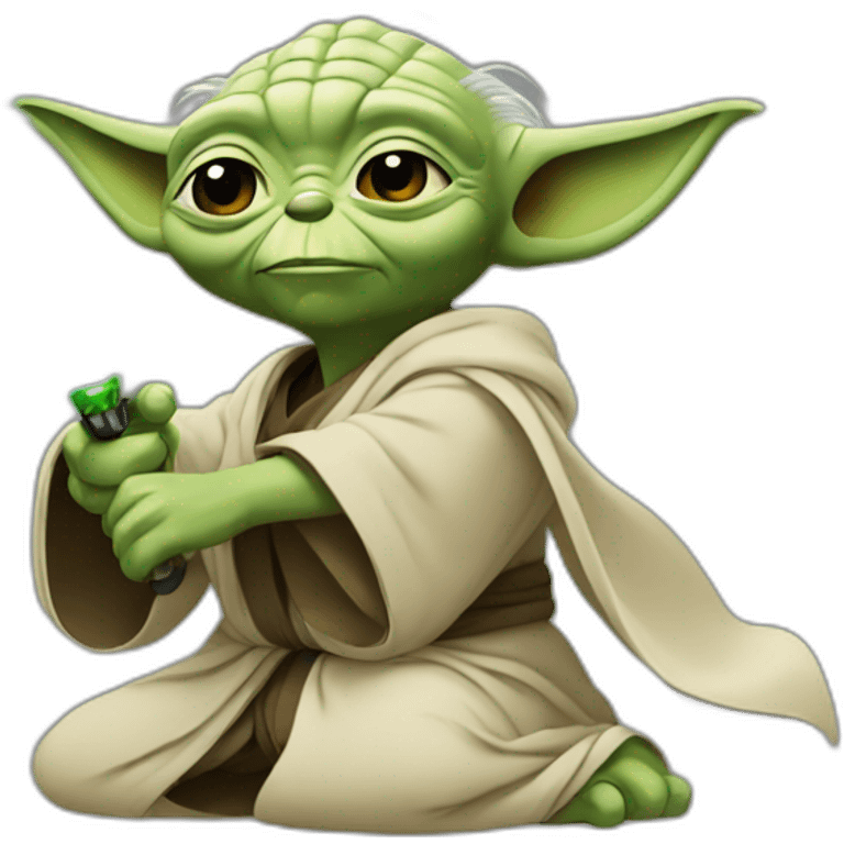 yoda using the force emoji